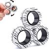 Cevioce 3 PCS Magnetic Rings Fidget Toys Set for Teens,ADHD Anxiety Magnetic Finger Spinner for Adults and Kids,Coolest Magnet Stress Relief Toy for 8 9 10 11 12+ Year Old Boys Girls view 1
