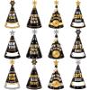Amosfun 12Pcs Happy New Year Party Hats Paper Cone Hat New Years Eve Hats Years Eve Party Supplies Decorations for Kids and Adults view 1