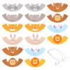 Beavorty 16pcs Jungle Animal Cardboard Party Hats for Boys and Girls Cartoon Animal Birthday Headgear for Showers Costume Parties and Celebrations Lightweight and Fun view 1