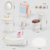 SAMCAMI Ceramic Dollhouse Furniture 1 12 Scale - Doll House Furniture Toys for Dollhouse Bathroom - Miniature Furniture Incl Toilet, Bathtub, Washbasin, Fluffy Carpet and Other Dollhouse Accessories view 2