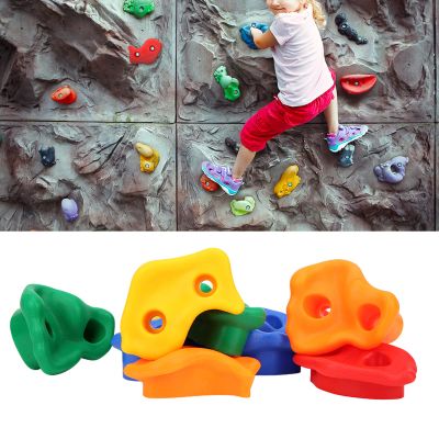 Alvinlite Multi- Colored Rock Climbing Holds for Kids and Adults, Rock Wall Grips for Indoor and Outdoor Play Set - DIY Rock Climbing Wall with Secure Mounting Hardware for Playround Tree