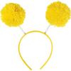 Pom Pom Headbopper - 9" x 4.25" (1 Count) - Fun & Festive Headwear for Events, Celebrations & Themed Parties, Yellow view 1