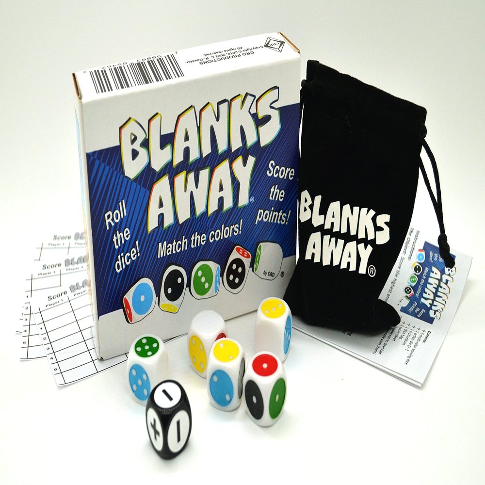 Blanks Away, Dice Rolling Strategy Game for Family Game Night
