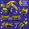 LECPOP 5 in 1 Building Toys STEM Robotics Kit, 430 PCS Blocks RC Robot Erector Sets, APP & Remote Control Excavator Science Kits for Kids Age 6 7 8 9 10 11 12-14, DIY Educational Gift for Boys & Girls view 2