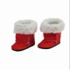 American Fashion World Red Boots with Faux Sheep Fur for 14 - 14.5 -Inch Dolls | Premium Quality & Trendy Design | Dolls Shoes | Shoe Fashion for Dolls for Popular Brands view 1