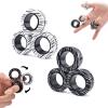 Cevioce 6 PCS Magnetic Rings Fidget Toys Set for Teens,ADHD Anxiety Magnetic Finger Spinner for Adults and Kids,Coolest Magnet Stress Relief Toy for 8 9 10 11 12+ Year Old Boys Girls view 1