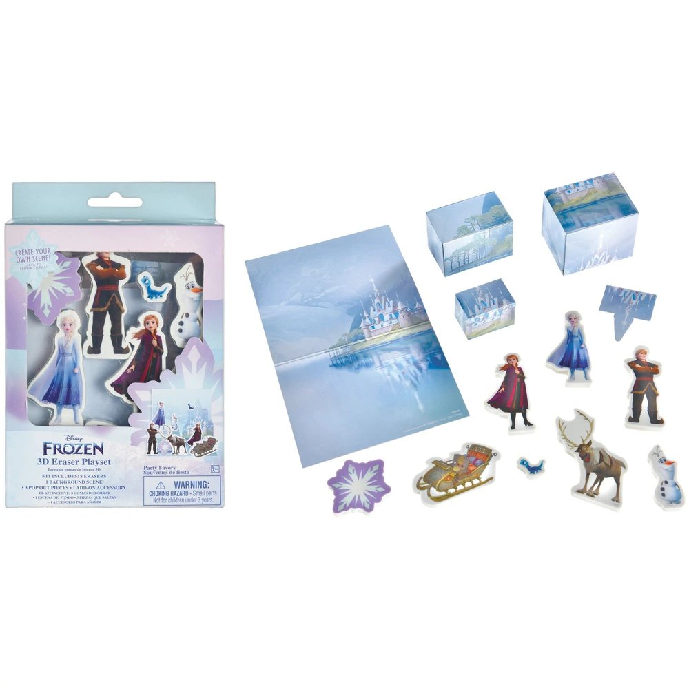 Disney Frozen Eraser Playset (6.5" x 5")- Perfect for Frozen Fans & Creative Kids - 1 Set