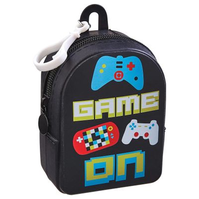 Black Gamer Silicone Backpack Clip (4"x3.1"x1.7") - 1 Pc. | Stylish & Durable Premium Material, Perfect Gift For Birthday Parties, Themed Events, & Accessory for Gaming Enthusiasts