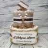 Smore Love Theme Diaper Cake 5 piece set - 3 Tier - Baby Shower Gift - Brown, Chocolate Black, White view 4