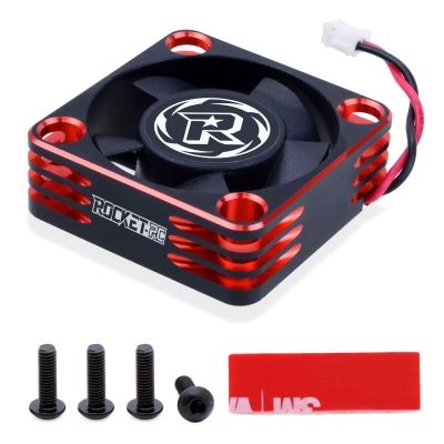 Surpass Hobby ESC Cooling Fan Heat Dissipation 28000RPM RC Cooling Fan Fitted Turbo ESC A3 for RC Car 1/8 1/10 (Red&Black)