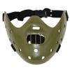 Bulex Halloween Mask Hannibal Lecter Mask Scary Halloween Role Play Realistic Horror Killer Mask Half Face Headwear Cosplay Resin Prop, Green view 1