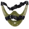Bulex Halloween Mask Hannibal Lecter Mask Scary Halloween Role Play Realistic Horror Killer Mask Half Face Headwear Cosplay Resin Prop, Green view 3