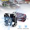 Surpass Hobby 35mm Cooling Fan 21000RPM 8.4V Aluminum RC Motor ESC Fan for 1/8 1/10 Scale RC Car 3650,3660,3670 Brushless Motor (Black+Silver) view 4