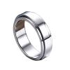 ANAZOZ Fidget Rings for Anxiety Teens, Stainless Steel Spinner Rings for Anxiety Fidget Band Rings for Women 6MM Size 7 view 1