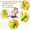 4 Pack Wooden Lacing Toy,Educational Threading Activity Puzzles,Learning Fine Motor Skill Travel Toy,Wooden Fruit Threading Set for Toddlers Kids 3 4 5 Year 1 Apple,1 Watermelon,1 Pineapple,1 Pear view 2