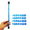 Bescon 28pcs Translucent Blue Mini Polyhedral Dice Set in Tube, for Dungeons and Dragons RPG Dice 4X7pcs,Mini Gem Blue Dice Set view 1