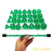 Bescon 28pcs Translucent Green Mini Polyhedral Dice Set in Tube, for Dungeons and Dragons RPG Dice 4X7pcs,Mini Gem Green Dice Set view 3