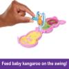 Polly Pocket Mini Toys, Mama and Joey Kangaroo Purse 2-in-1 Compact Playset with 2 Micro Dolls and Accessories, Travel Toys, HKV50 view 4