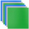 6 Pack Large Building Brick Baseboard in Blue, Green, Gray, 10 x 10 Inch Baseplates Compatible with DUPLO,MEGA, Baseplate for DIY Play Table or Wall view 1