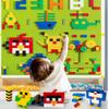 6 Pack Large Building Brick Baseboard in Blue, Green, Gray, 10 x 10 Inch Baseplates Compatible with DUPLO,MEGA, Baseplate for DIY Play Table or Wall view 3