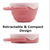 Baby Bundlez - Silicone Feeding Set for Babies and Toddlers: 3-Grid Plate, Bowl with Suction Bottom, Snack Cup, Bib, Utensils (Blue) view 4