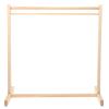 Kisangel Wooden Doll Clothes Hanging Rack - 15.74 X 15.74 X 7.87 Inch Doll Garment Organizer for Dollhouse, DIY, and Display - Khaki view 1