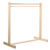 Kisangel Wooden Doll Clothes Hanging Rack - 15.74 X 15.74 X 7.87 Inch Doll Garment Organizer for Dollhouse, DIY, and Display - Khaki view 3