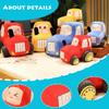 ELAINREN Cute Blue Tractor Stuffed Truck Toy Simulation Farm Tractor Plush Car Doll Gifts/22x30x20cm view 4