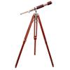 Vintage Marine Standard High Magnification Tube Handmade Antique Wooden Tripod Telescope Single Barrel Chrome Finish Spyglass Nautical Decorative view 1