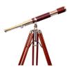 Vintage Marine Standard High Magnification Tube Handmade Antique Wooden Tripod Telescope Single Barrel Chrome Finish Spyglass Nautical Decorative view 2