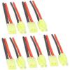5Pairs HIRCQOO Adapter Compatible with Mini Tamiya Style Plug Male Female Connector (Reversed) with 3.93'' 16AWG Silicone Wire for Airsoft Gun view 1