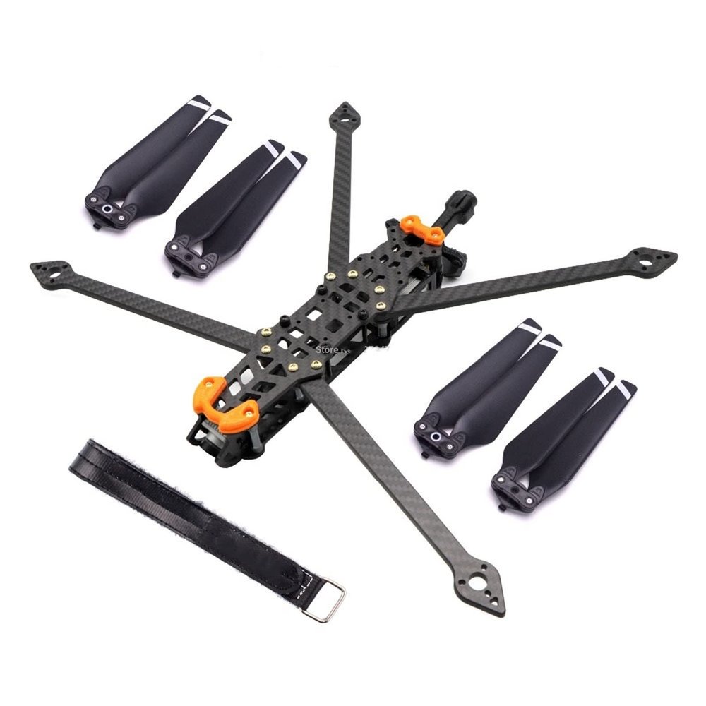 DKNTZO Racing FPV Drone Carbon Fiber Frame Kit 8 Inch, for Andy HD8 350mm 8 inch with 5mm Arm TPU 3D Printing Parts FPV Racing Drone Quadcopter Freestyle Frame for Martian Rooster QAV-X