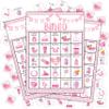 Disfuco Pink Shower Party Bingo Cards, Shower Bingo Game, Shower Party Games for Adults, Gender Reveal Party Games Favors Supplies Decorations, 24 Players Bingo Game (A03) view 1
