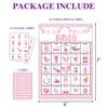 Disfuco Pink Shower Party Bingo Cards, Shower Bingo Game, Shower Party Games for Adults, Gender Reveal Party Games Favors Supplies Decorations, 24 Players Bingo Game (A03) view 2