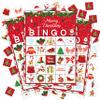 Disfuco Christmas Games, Christmas in July Games Cards, Holiday Bingo Game for Family Large Group, Winter Party Favors Supplies Decorations, 24 Players Game (A07) view 1