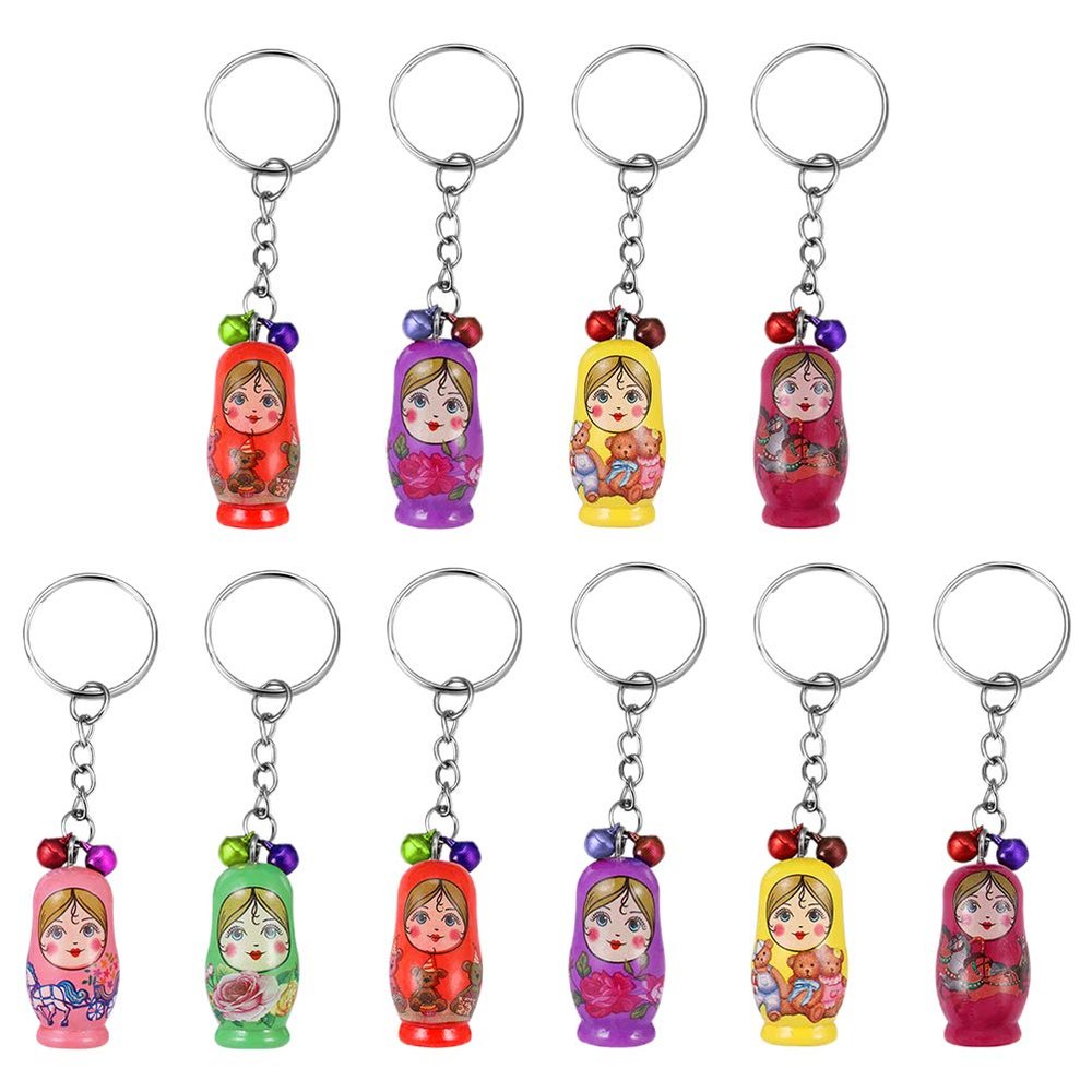 Toyvian 36pcs Key Chain Russian Doll Keychains Dolls Girls Russian Stacking Toys Miniature Babushka Doll Mobile Phone Charm Pendant Cute Keychain
