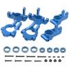 ShareGoo Metal Front Steering Knuckles & Base C-Hubs Caster Blocks & Rear Stub Axle Carriers Compatible with 1/10 Losi Tenacity TT Pro 4WD SCT DB Pro Lasernut U4 RC Truck (Blue) view 1