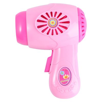 Toyvian Small Doll Hair Dryer: Pretend Play Play Toy for Girls 3-7, Hair Dryer Montessori Kitchen Playset Educational Toys for Beauty, Doll House Accessories, Pink or Rose Red