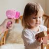 Toyvian Small Doll Hair Dryer: Pretend Play Play Toy for Girls 3-7, Hair Dryer Montessori Kitchen Playset Educational Toys for Beauty, Doll House Accessories, Pink or Rose Red view 4