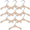 10pcs Wooden Hangers for Dolls Natural Color Miniature Clothes Storage for Dollhouse Accessories Organizing Dolls and Keeping Rooms Tidy view 1