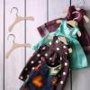 10pcs Wooden Hangers for Dolls Natural Color Miniature Clothes Storage for Dollhouse Accessories Organizing Dolls and Keeping Rooms Tidy view 3