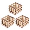 Toyvian 3PCS Miniature Dollhouse mini Baskets Miniature Craft mini Storage Baskets Crate, Wooden Milk view 1