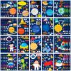 100 Pcs Make a Face Outer Space Stickers Sheets Make Your Own Astronaut Stickers Solar System Space Themed Party Favors for DIY Birthday Party Favors Craft Kit view 1
