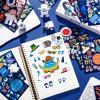 100 Pcs Make a Face Outer Space Stickers Sheets Make Your Own Astronaut Stickers Solar System Space Themed Party Favors for DIY Birthday Party Favors Craft Kit view 4
