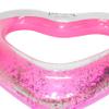 CocoNut Float Pink Glitter Heart Pool Float  Inflatable Pool Ring  Durable Long Lasting Lounge Tube and Water Toy  Fun Decoration for Parties, Events  Ages 8+ Years view 2