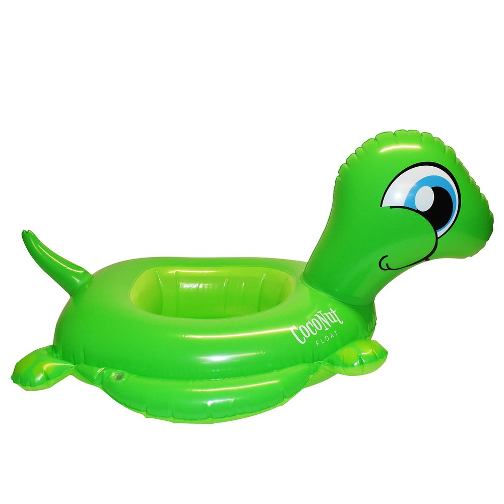 Coconut Outdoor Turtle Junior Pool Float - Child Sized Inflatable Raft & Durable Water Toy - Stable Ride-On for Summer Parties & Swim Events Ages 18mo+