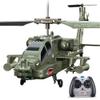 HEBXMF 2.4G RC Airplane Apache Military Fighter Model Simulation Military RC Helicopter 3.5 Channel Rc Aircraft with Gyro RTF for Children Beginners Indoor Electric Toys view 1