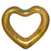 Coconut Float: Gold Glitter Heart Pool Float - 48"x40", Inflatable 48" Jumbo Ring, Anti-Leak, Durable, Water Accessory view 2