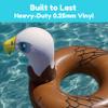 Coconut Outdoor Patriotic Bald Eagle Pool Float  Inflatable Pool Ring  Durable Long Lasting Lounge Tube and Water Toy  Fun Decoration for Parties, Events  Ages 8+ Years view 2