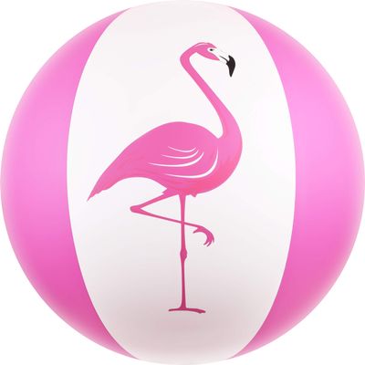 Coconut Outdoor Jumbo Pink Flamingo Beach Ball - Large 27 Inch Inflatable Beach Ball - Great for Summer Parties & Swim Events